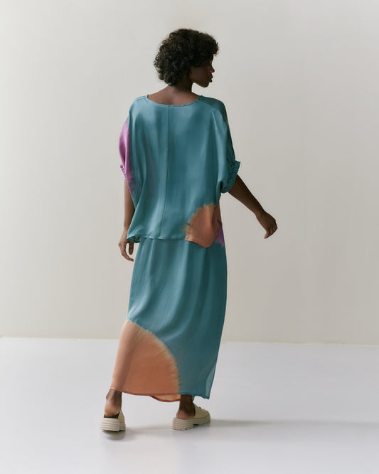 NOUS antwerp CHLOE SKIRT placement ombre sage