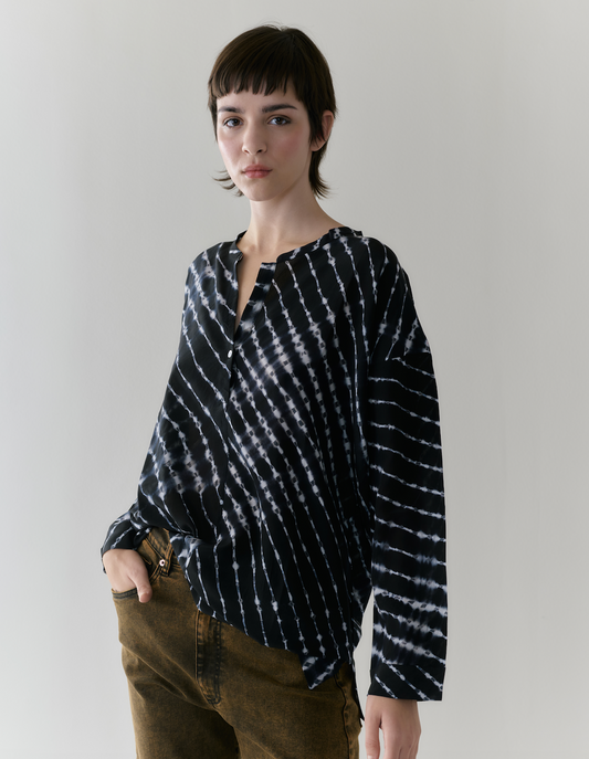 ABBIE BLOUSE I Dots Blackish