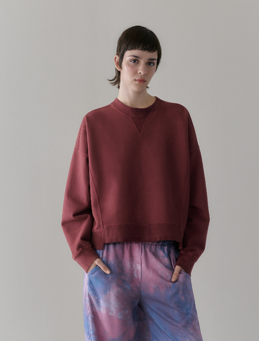 ALBA SWEATER I Overdye Wine