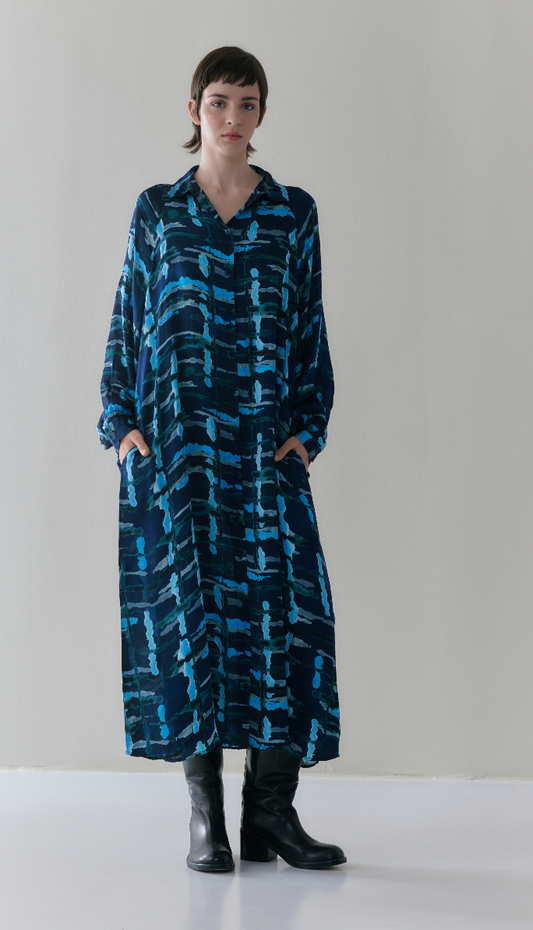 ASHLEY DRESS I Brush Navy